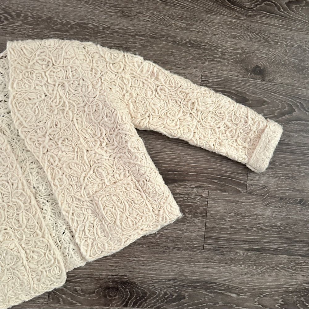 Chicos Textured Wool Open Sweater Jacket - Picture 4 of 6